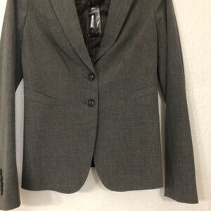 The Limited heather gray suit‎ jacket silk-look lining classic blazer Size 0 new